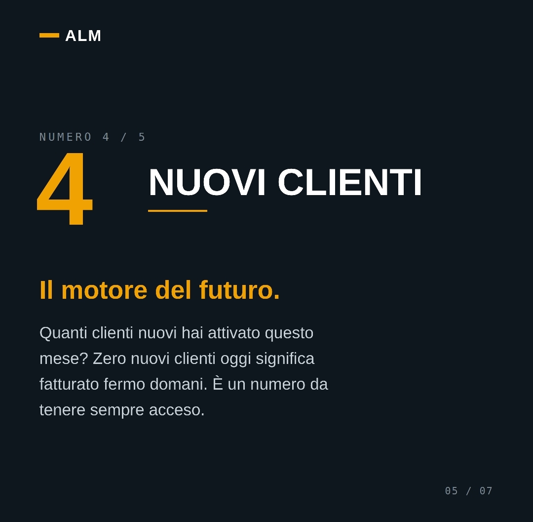4 Nuovi clienti: il motore del futuro